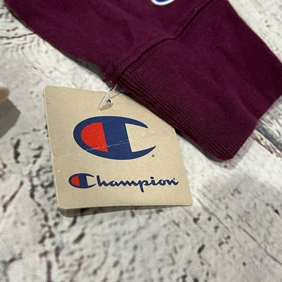 Women's Champion Logo Multi Color Crop Top Long Sleeve Crewneck Shirt Sweatshirt - Picture 4 of 9